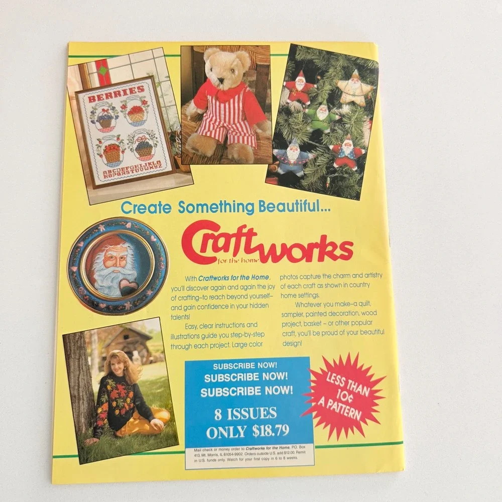 Lot‎ 3 Vintage Cross Stitch Magazines 1990s Needlework Patterns Samplers